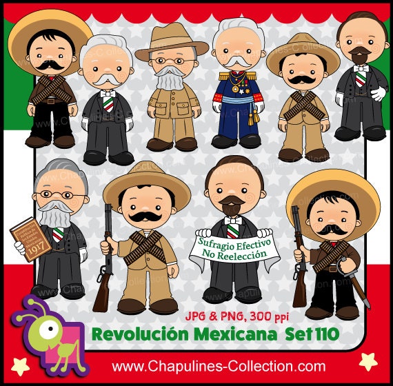 Revolución Mexicana Clipart Imágenes México Ilustraciones - Etsy España