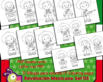 Clipart Revolución Mexicana en blanco y negro y dibujos para - Etsy México
