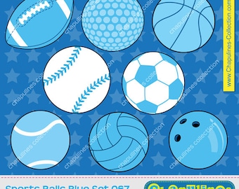 スポーツボールの青いクリップアート、商用利用、青いボールのスクラップブッキング、グラフィックス、ボール PNG セット 067