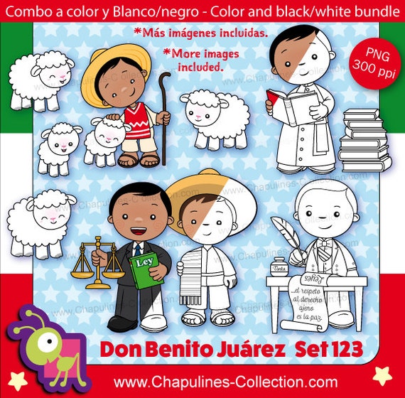 Clipart Benito Juárez combo a color y en blanco y negro - Etsy México Clipart Benito Juárez combo a color y en blanco y negro - Etsy México