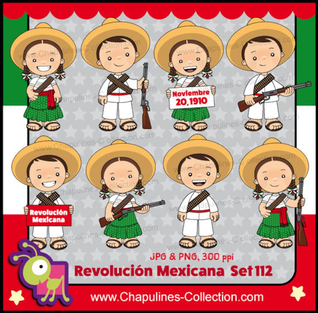 Clipart Revolución Mexicana indios y adelitas Imágenes - Etsy México