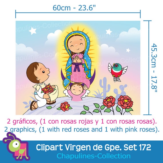 Clipart Virgen de Guadalupe y San Juan Diego Imágenes - Etsy España