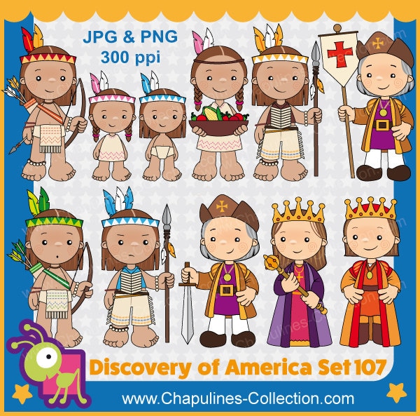 Clipart Descubrimiento de America, Cristobal Colón, clipart para escuela,  imágenes para la escuela, ilustraciones Colón Set 107