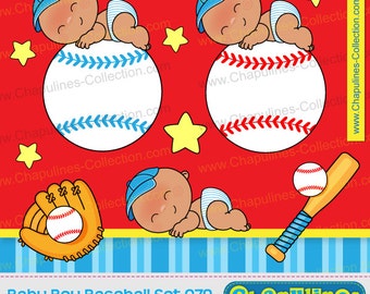 Clipart Bebé y beisbol, ilustraciones de bebé, ilustraciones de beisbol, clipart de bebé, clipart de baseball Set 079