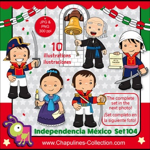 Mexican Independence Clip Art Heroes Mexico Clipart Kids - Etsy Canada