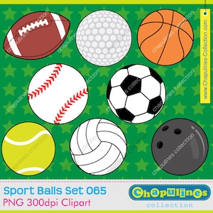 Sport balls clipart, commercial use, balls scrapbooking, graphics, balls PNG set 065