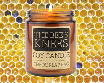 The Bee's Knees - huele a avena y miel - Vela de soja, Vela de desayuno, Vela orgánica, Vela vegana, Vela de aromaterapia (9oz)
