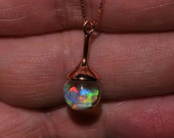 美しいライトニングリッジオパールリング - サイズ6 - Etsy 日本