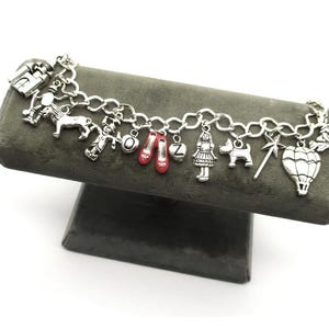 Wizard of Oz Charm Bracelet - Necklace Dorothy Toto Magic Wand Ruby Slippers Lion Land Oz Fantasy DIY Jewelry Kit ShopCurious1 OrrWhatCharms
