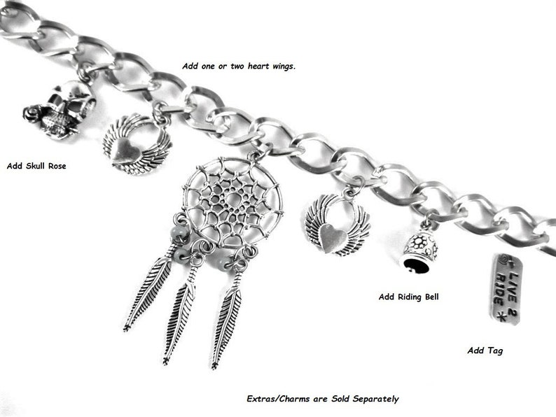 Dream Catcher Boot Chain Bracelet Bling Jewelry Sturdy Iron Chains Rocker Costume Jewelry Unique Indian Lore Punk Biker Rock South Western