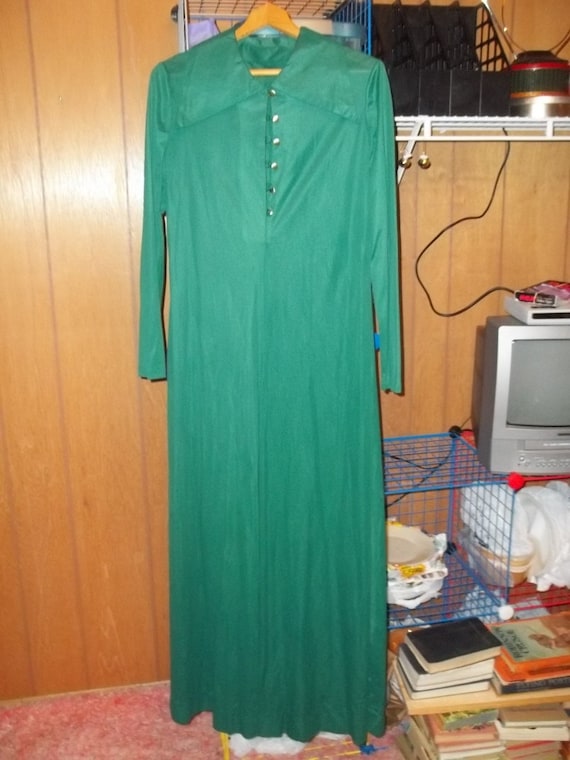 Vintage Emerald Green Prom Dress - image 2