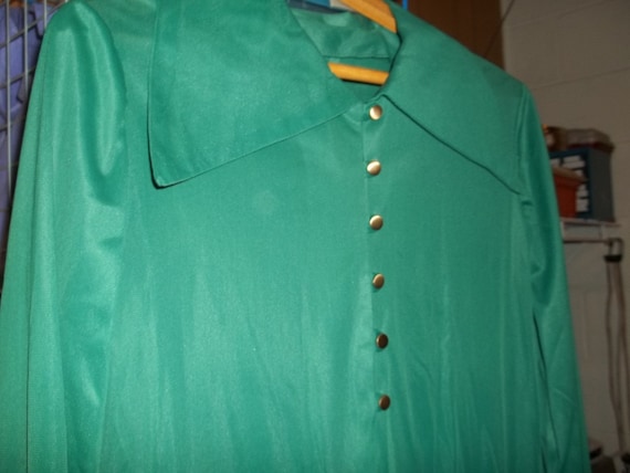 Vintage Emerald Green Prom Dress - image 3