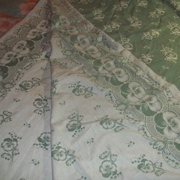 Green Tablecloth Etsy