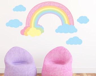 Bismillah Pastel Rainbow Wall Sticker, Islamic Wall Art for Kids