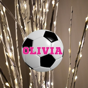 Personalized Soccer Ball Ornament: Team Spirit Gift, Car Hanger