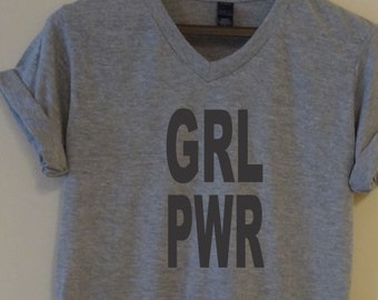 GRL PWR T-shirt: Funny Feminist Graphic Tee