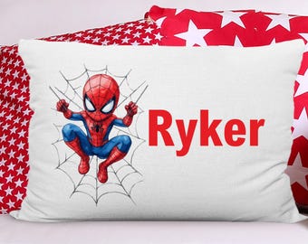 Superhero Pillowcase Spider Vibes Boys Girls Gift Bedroom Décor Theme