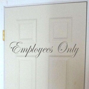 Employees Only Vinyl Decal Sign: Indoor/Outdoor Business Decor (Set of 2)