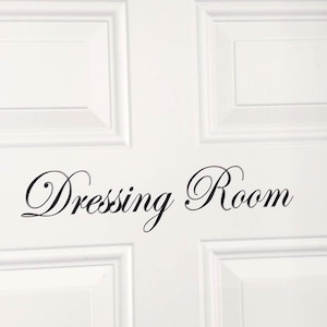 Dressing Room Decals: Boutique Clothing Store Fitting Room Signs (Set of 2)