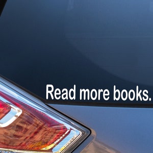 2 Read More Books Decal Sticker Literacy Library Teacher Reading Phonics English Literature Lit