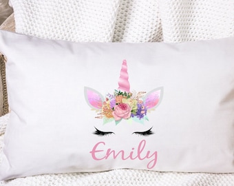 unicorn pillow case glitter pillowcase unicorn pillowcase girls pillow unicorn personalized pillowcase unicorn face PIL-126