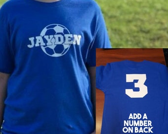 Personalized Soccer Team T-Shirt: Custom Name & Number