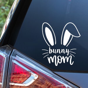 2 Bunny Mom Decal Sticker Rabbit Mother's Day Gift Teen Girls Rex Angora Mini Lop Dwarf