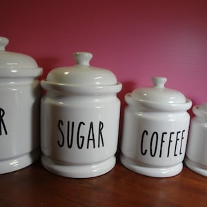Canister Decals Sticker Flour Sugar Coffee Tea Skinny Words ...