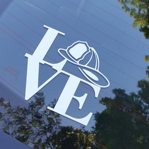2 Love Firefighter Fireman Wife Decal Window Sticker Gift Fire - Etsy