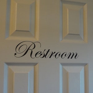 2 Hombres de negocios Baño de mujeres Baño Calcomanía Signo Personalizado DIY Vinilo Carta Decoración Tienda Peluquería Boutique Diner Pizza Thrift Restaurante