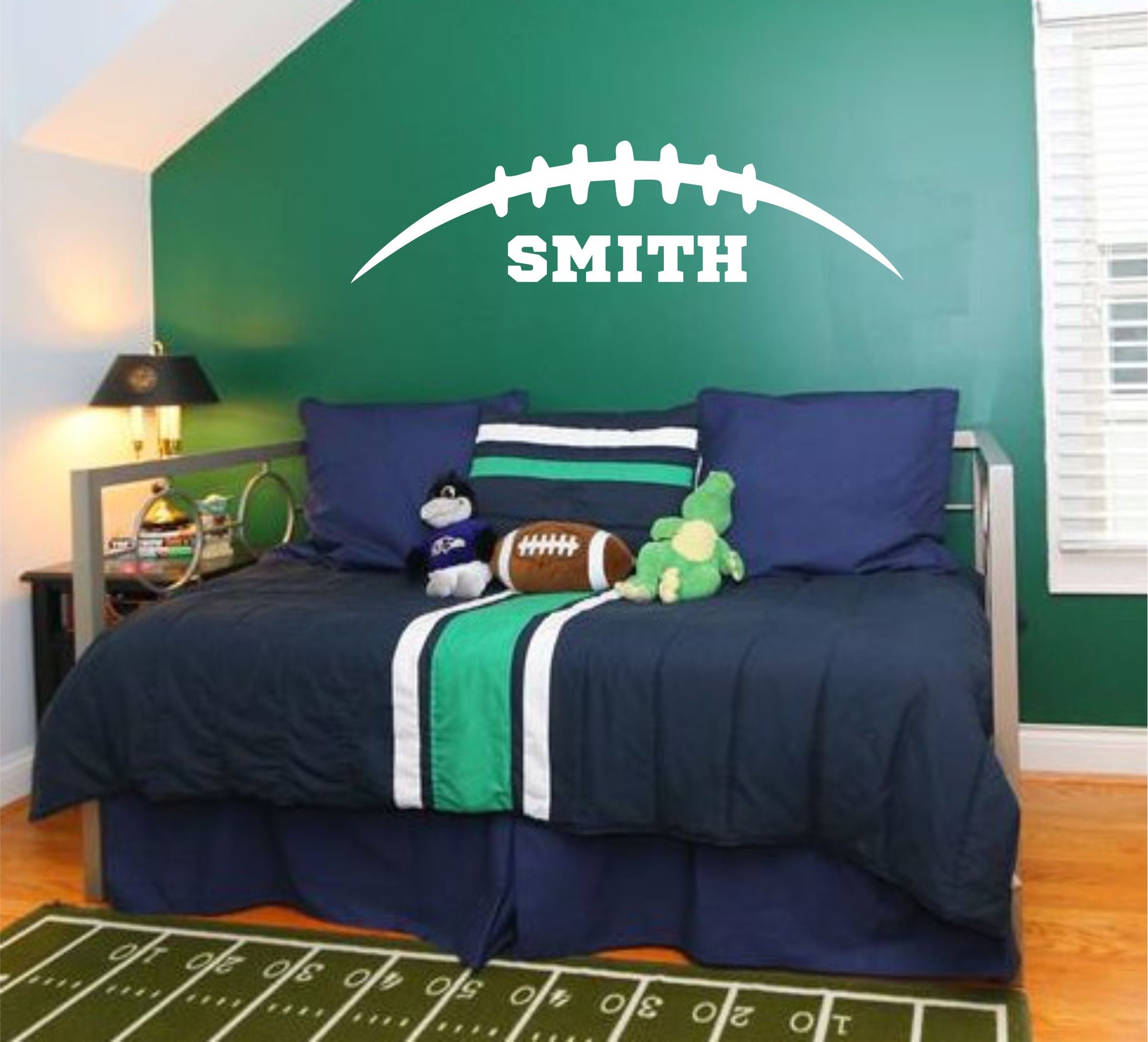 Teen Room Stickers, Football Wall Stickers, Personalized Boy Name