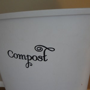 2 Compost Decal Label Organic Farm Batch Composting Farming Vinyl Sticker Bucket Container Trash Bin Can Garden Gardener Green Thumb Gift image 4