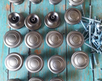 Brushed Nickle Drawer Pulls By the Piece Cabinet Knobs Handles Satin Silver Color