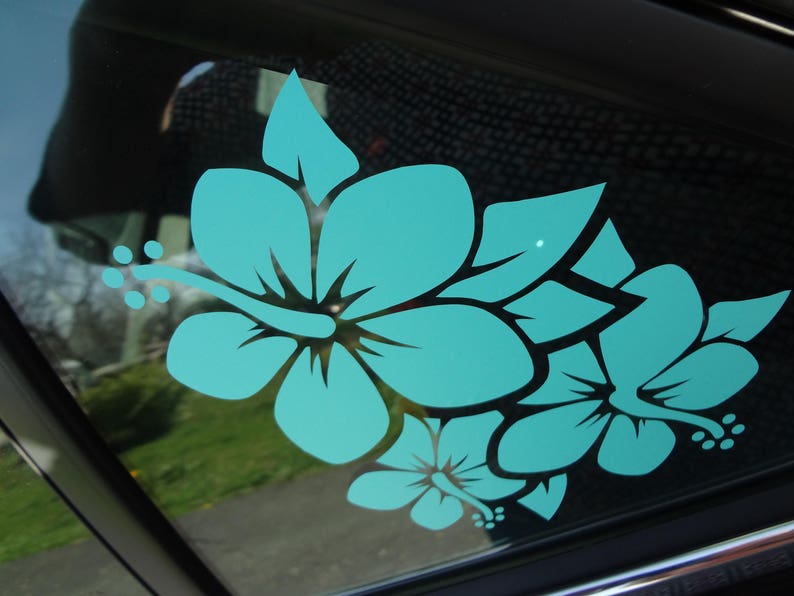Decal Decor Hawaiian Hibiscus Life Flowers DIY Car Window Etsy