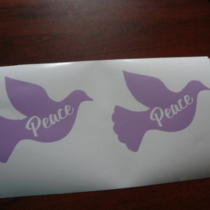 Peace Dove Decals: Home Decor Wall Art Stickers
