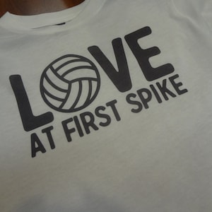 Volleyball Love at First Spike Unisex T-Shirt: Team Spirit Wear