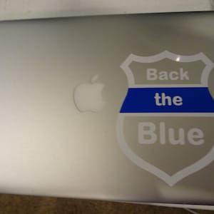 Back The Blue Laptop Decal - Police Support Sticker (Set of 2)