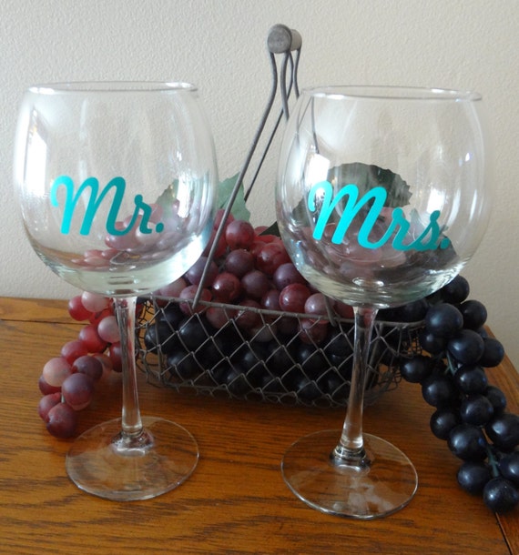 2 Sets Mr & Mrs Wine Glass Decals DIY Toasting Vinyl Sticker Etsy