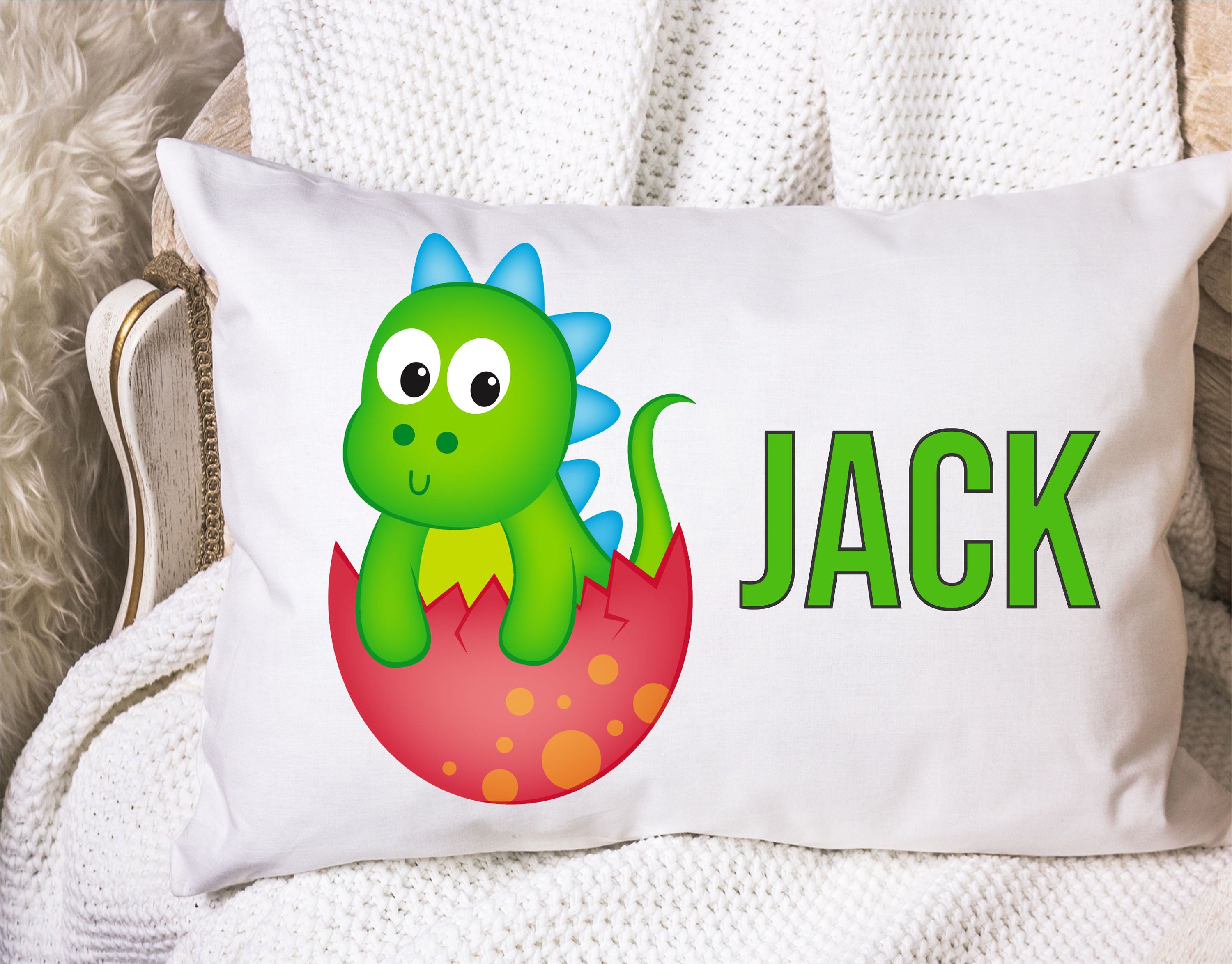 Dinosaur Pillowcase Estándar 20 x 30 Little Boys Girls Pillow Etsy