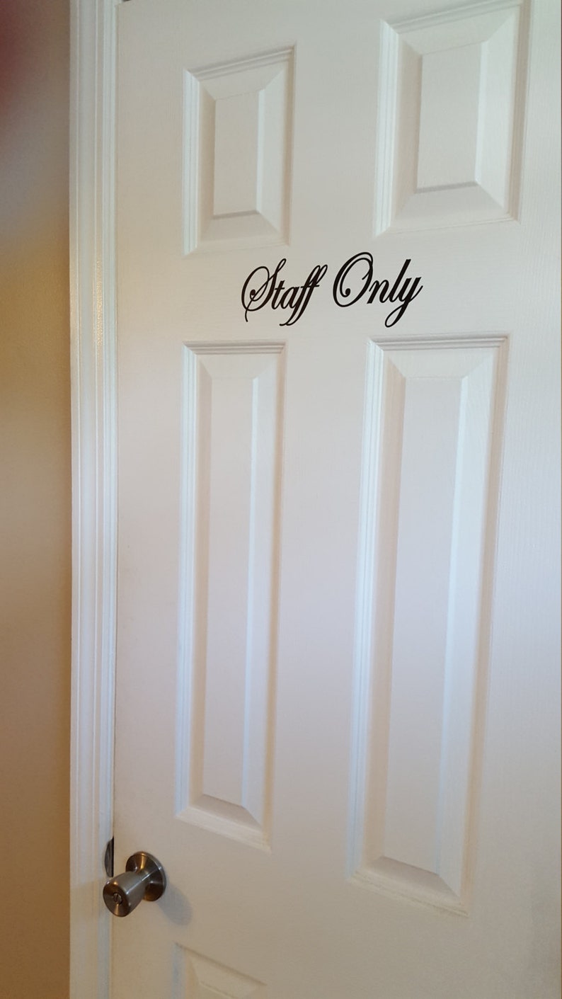 2 Staff Only Decal Decals Sign Custom DIY & Save Vinyl Letters Etsy