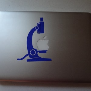 Microscope Laptop Decal: Science Lab Vinyl Sticker (2 Decals)