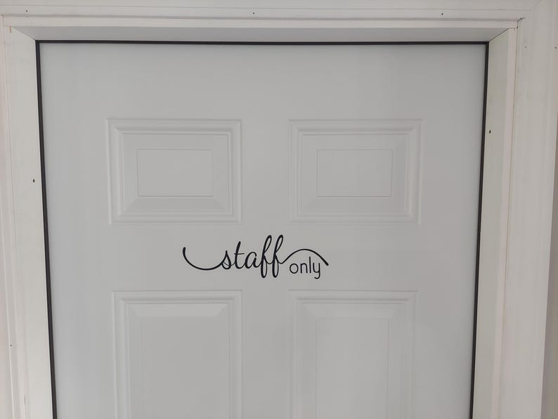 Staff Only Decal - DIY Vinyl Lettering - Business Decor - Choice of ...