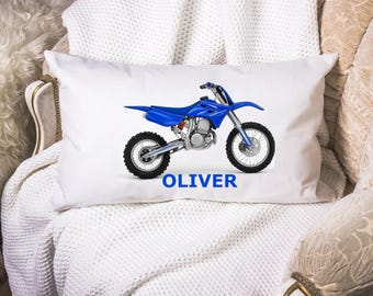 Personalized Dirt Bike Pillowcase: Custom Name Pillow Cover