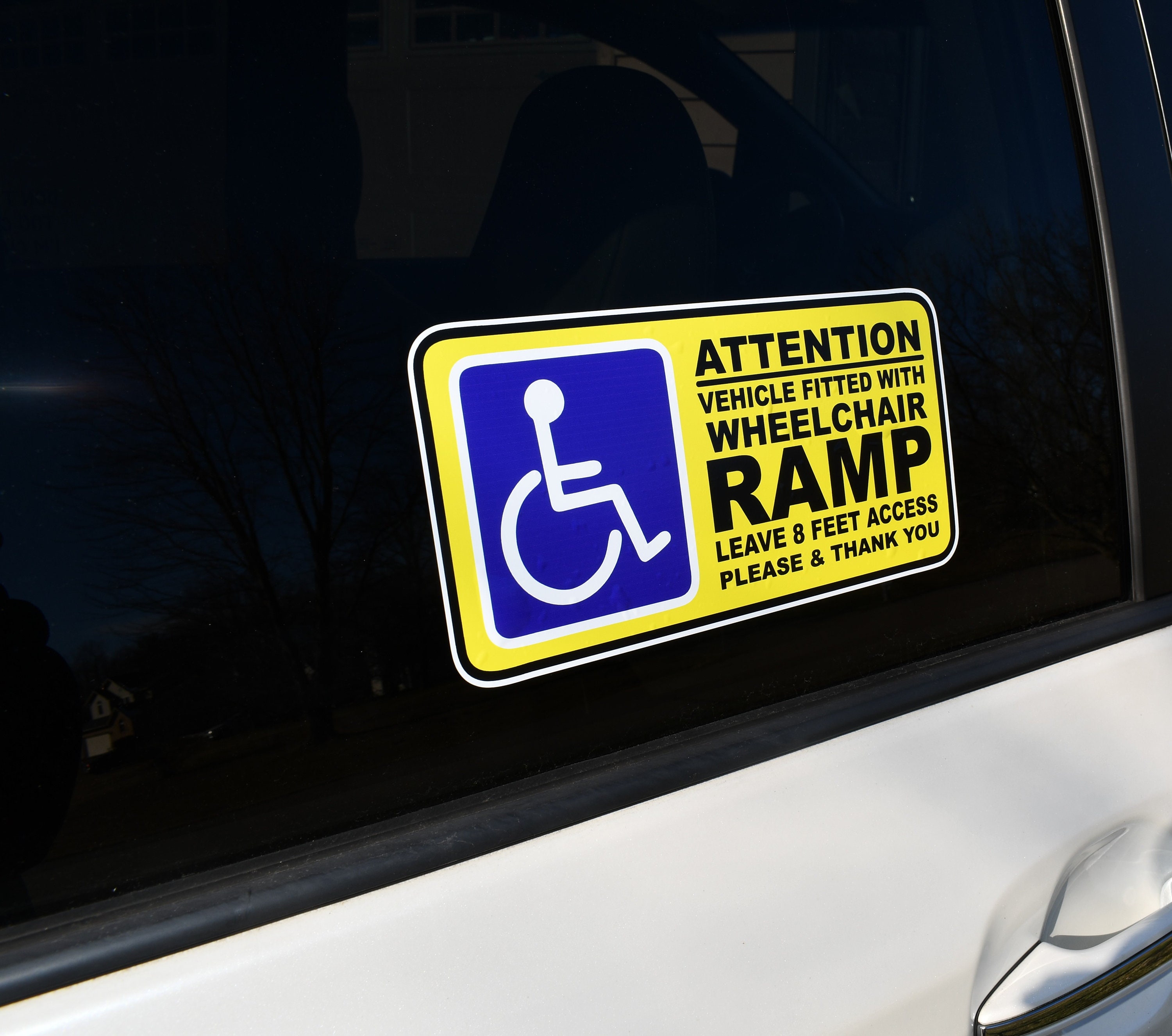 Wheelchair Ramp Vehicle Decal: Leave 8 Feet Access (set of 2) - Etsy