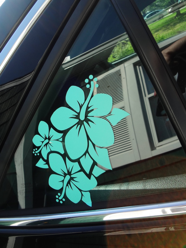 Decal Decor Hawaiian Hibiscus Life Flowers DIY Car Window Etsy