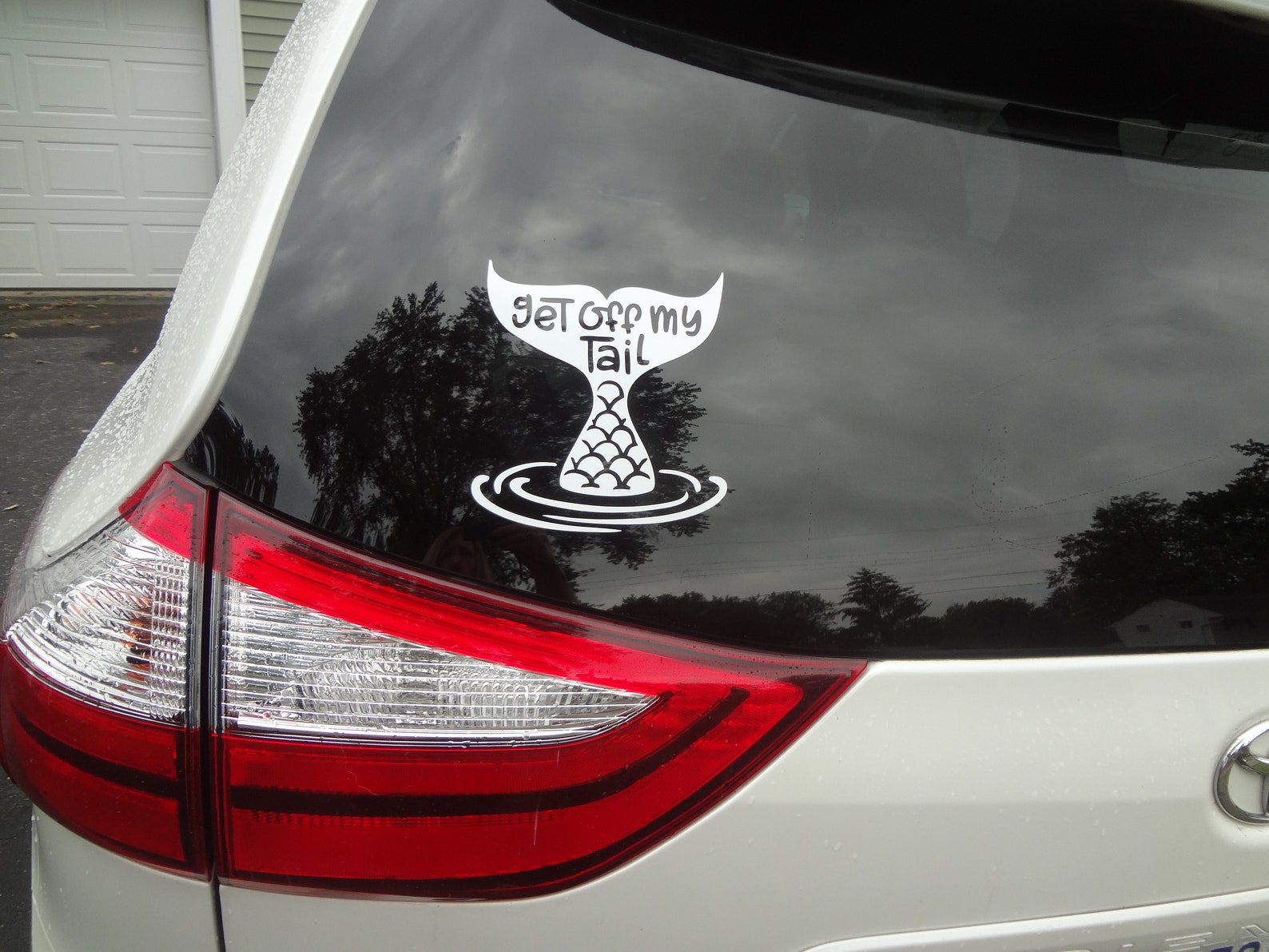 2 Get Off My Tail 6x6 Decal Window Mermaid Sticker Gift
