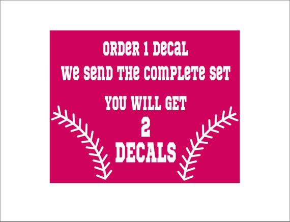 Baseball Stitching Stitches Wall Decal Ceiling Boys Bedroom Playroom Girls Softball Laces Sport Design Kids Childrens