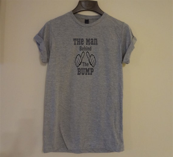 Mens Man Behind The Bump T-Shirt: Baby Shower Gift For Dad To Be Mens Man Behind The Bump T-Shirt: Baby Shower Gift For Dad To Be