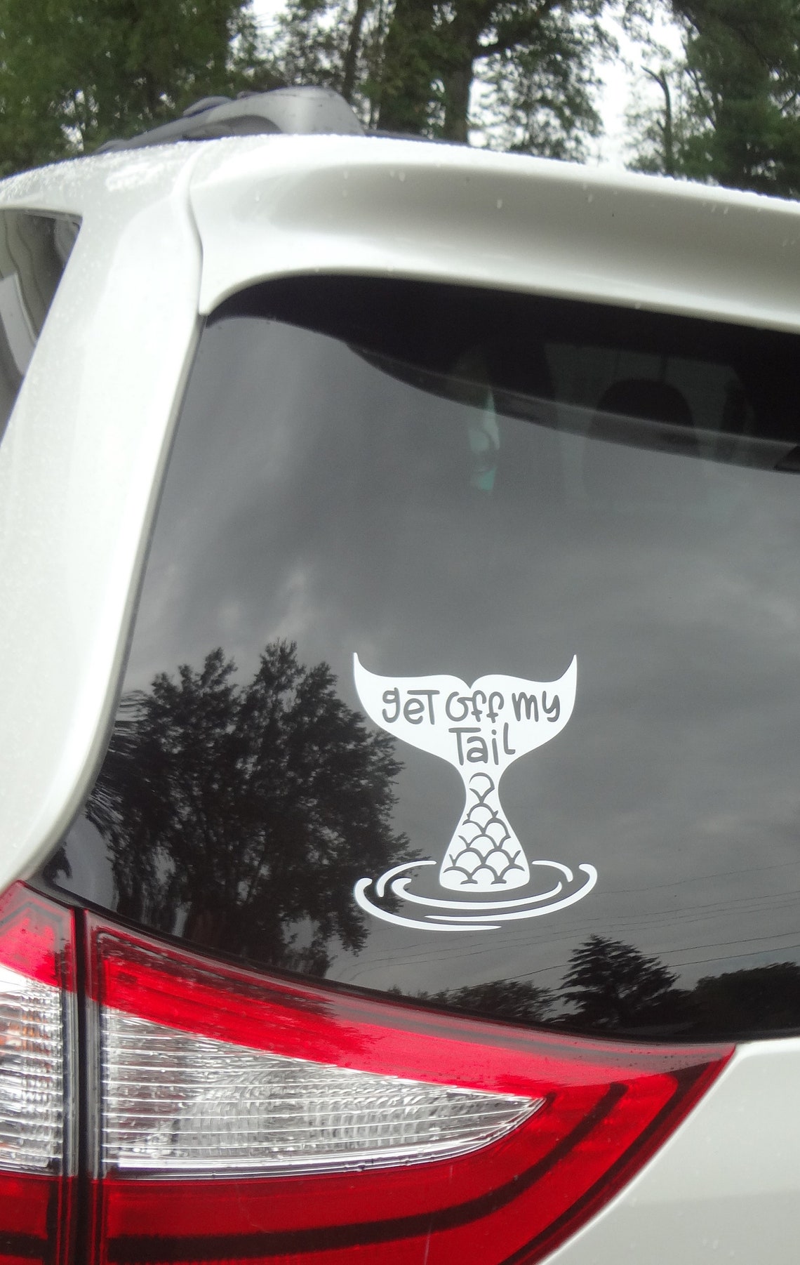 2 Get Off My Tail 6x6 Decal Window Mermaid Sticker Gift