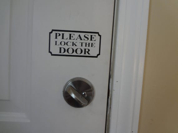 2 Please Lock The Door Decal Sign Wall Diy Save Door Vinyl Letters Business Sticker Door Do It Yourself Boutique Barber Shop Dog Groomer